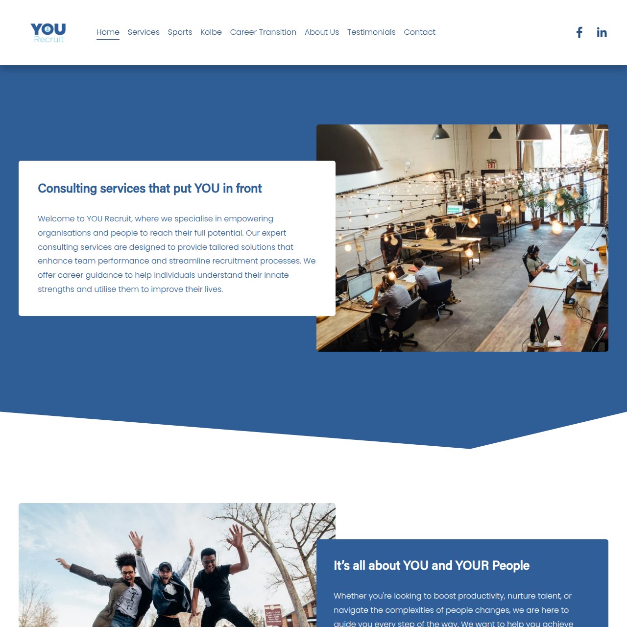 YOU Recruit Wellington recruitment consultancy website by Quantum Design